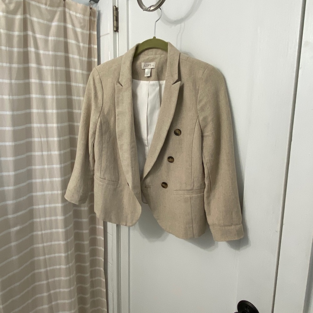 Loft Women’s Blazer Tan Size 4 Petite